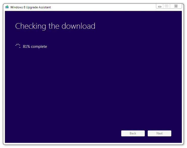 Windows 8 Download Check