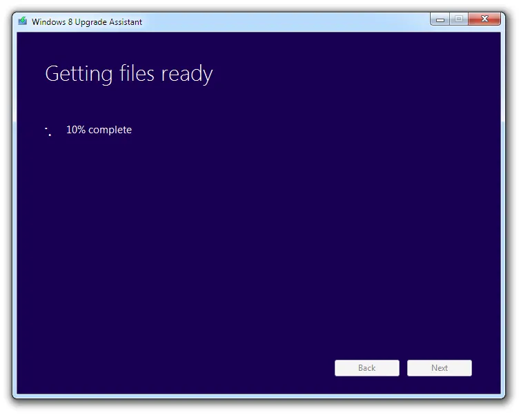 Windows 8 Getting Files Ready
