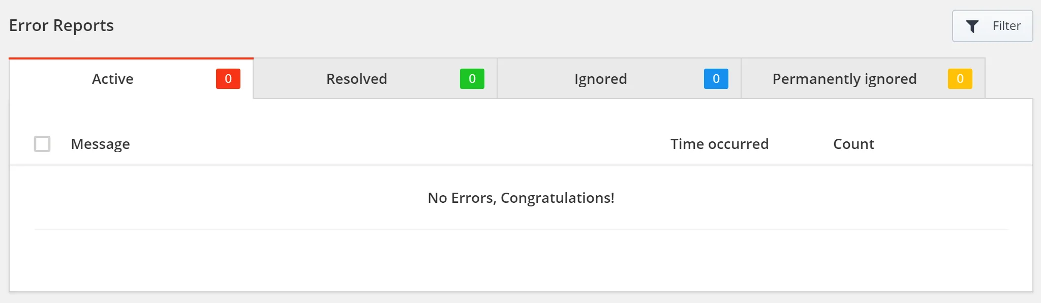 Obviously, my code has no errors... Error report showing no errors