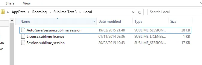 Sublime Text App Data Folder