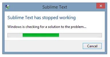 Sublime Text Has Stopped Working